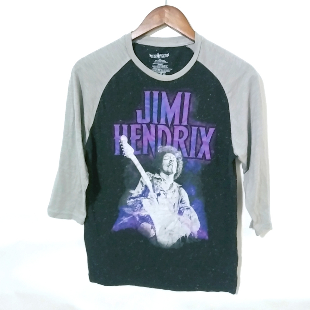 Jimmy Hendrix M Black Purple Gray Guitar Shirt